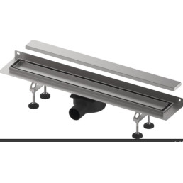 TECElinus dušo latako komplektas su dvipusėmis grotelėmis steel/ plate , su užlenktu flanšu 800mm