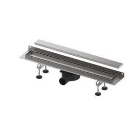 TECElinus dušo latako komplektas su dvipusėmis grotelėmis steel/ plate , su užlenktu flanšu 900mm