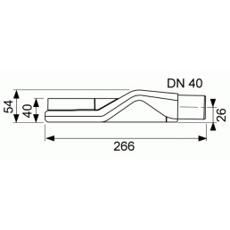 TECEdrainline ypač plokščias sifonas, DN 40 horizontalus, montavimo H 68,5mm, pralaidumas 0,5l/ s