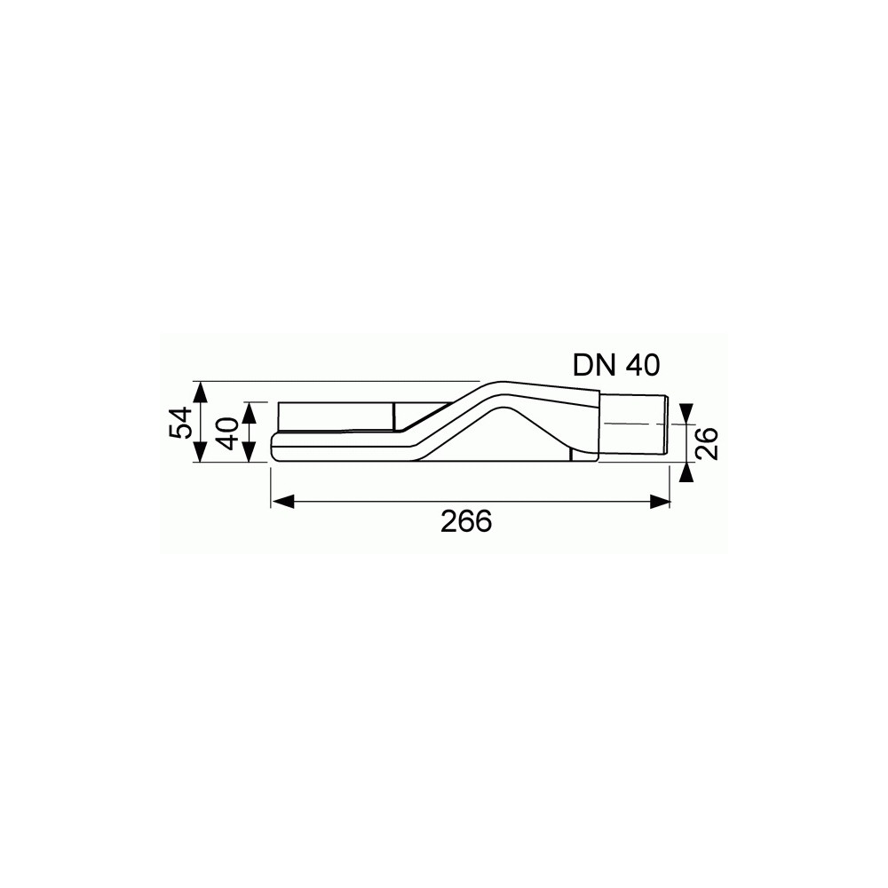 TECEdrainline ypač plokščias sifonas, DN 40 horizontalus, montavimo H 68,5mm, pralaidumas 0,5l/ s