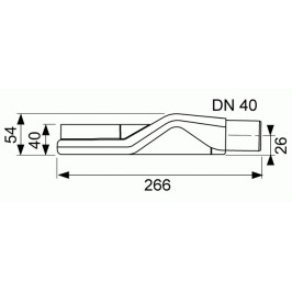 TECEdrainline ypač plokščias sifonas, DN 40 horizontalus, montavimo H 68,5mm, pralaidumas 0,5l/ s