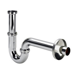 Praustuvo sifonas vamzdelinis, be ventilio, 1 1/ 4 x 32, chromas