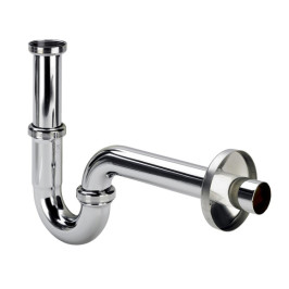 Praustuvo sifonas vamzdelinis, be ventilio, 1 1/ 4 x 32, chromas