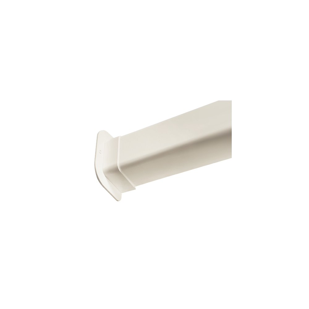 Tiesus kanalo užbaigimas prie sienos 90x65mm, baltas (pilna dėžė 16vnt.)