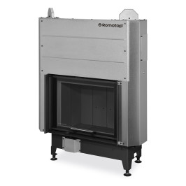 Plieninis židinio ugniakuras Romotop KV HEAT H3LE01 66.50, juoda pakura IGN su pakeliamomis durimis