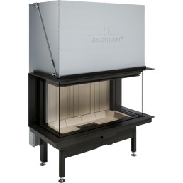 Plieninis židinio ugniakuras Spartherm Premium A-3RL-100h, trimis stiklais (d.200)