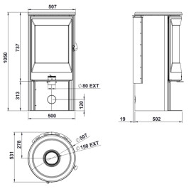 Plieninė krosnelė Invicta Neosen, 6kW (P948836)
