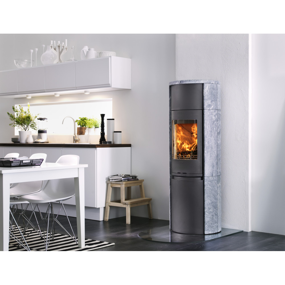 Plieninė krosnelė Contura C590T Style, juoda sp.,su muilo akmeniu (803454,698965,998277)
