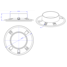 Ketinis flanšas Romotop Dynamic 3G židiniams, 200 mm