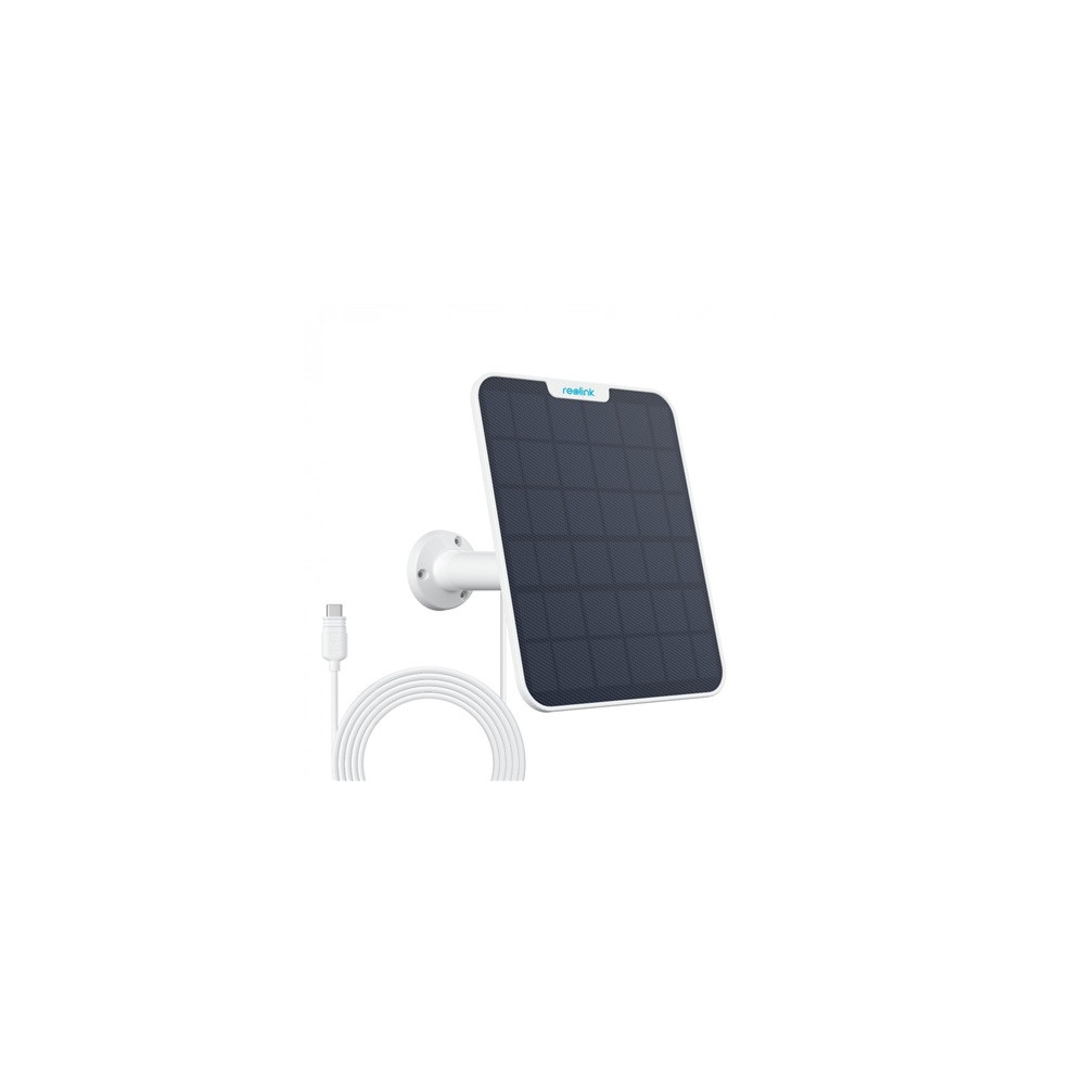 Saulės panelė vaizdo kameroms, USB C, 6W, IP65, balta