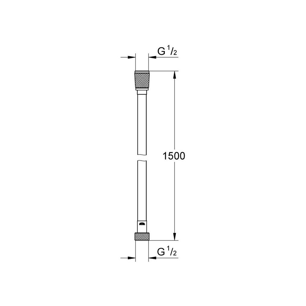 Dušo žarna Silverflex 1500mm., 1/ 2"x1/ 2", sidabrinė