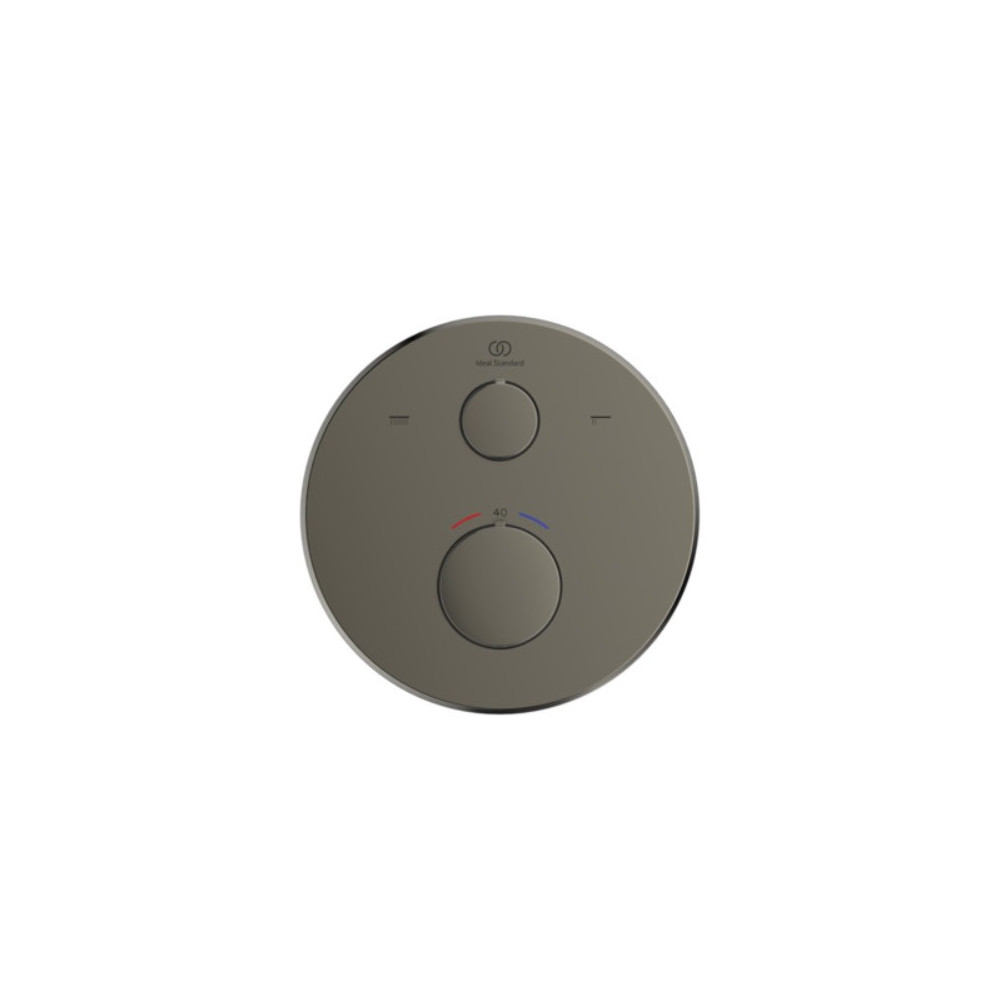Ideal Standard Ceratherm 100 potinkinio termostatinio vonios/ dušo maišytuvo virštinkinė dalis,apvali, magnetic grey spa...