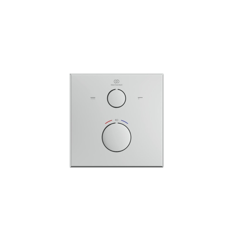 Ideal Standard Ceratherm 100 potinkinio termostatinio vonios/ dušo maišytuvo virštinkinė dalis,kvadratinė, chromas