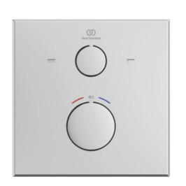Ideal Standard Ceratherm 100 potinkinio termostatinio vonios/ dušo maišytuvo virštinkinė dalis,kvadratinė, chromas