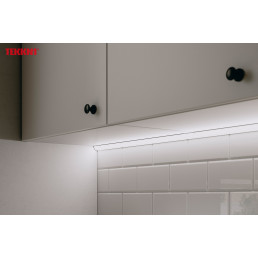 LED profilio komplektas ARRE kampinis, juodas, anoduotas, matinis dangtelis 3 m