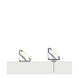 LED profilio komplektas BARDE kampinis, aliuminis, anoduotas, matinis dangtelis 2.02 m