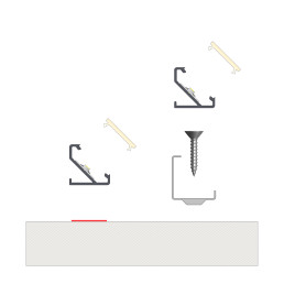 LED profilio komplektas BARDE kampinis, aliuminis, anoduotas, matinis dangtelis 2.02 m