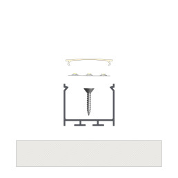 LED profilio komplektas NORS paviršinis/ pakabinamas, juodas, anoduotas, matinis dangtelis 2.02 m
