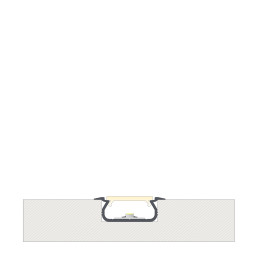 LED profilio komplektas SELDE įleidžiamas, juodas, anoduotas, matinis dangtelis 2.02 m