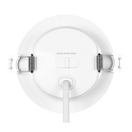 Įmontuojamas LED šviestuvas, 230Vac, 5W, 500lm, CCT (3K/ 4K/ 6K), apvalus, baltas, D 95mm
