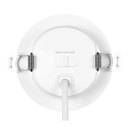 Įmontuojamas LED šviestuvas, 230Vac, 5W, 500lm, CCT (3K/ 4K/ 6K), apvalus, baltas, D 95mm