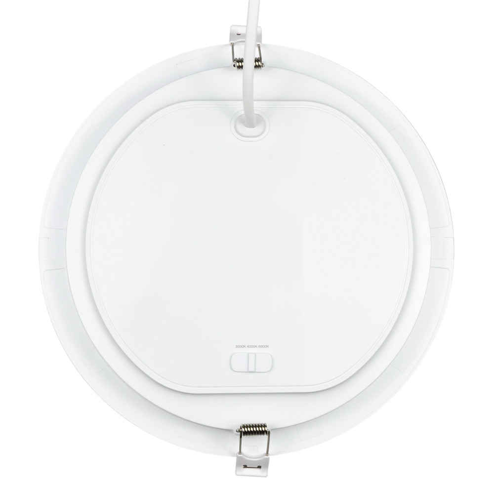 Įmontuojamas LED šviestuvas, 230Vac, 24W, 2400lm, CCT (3K/ 4K/ 6K), apvalus, baltas, D 220mm