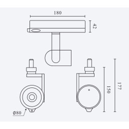 Išmanus šiestuvas bėgeliui AI LED line x Caimeta 35W CCT 36° baltas PRIME