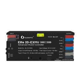 LED skaitmeninės juostos valdiklis ELITE ADVANCED WLED, 5-24Vdc, 10A, RJ45 LAN, Wi-Fi