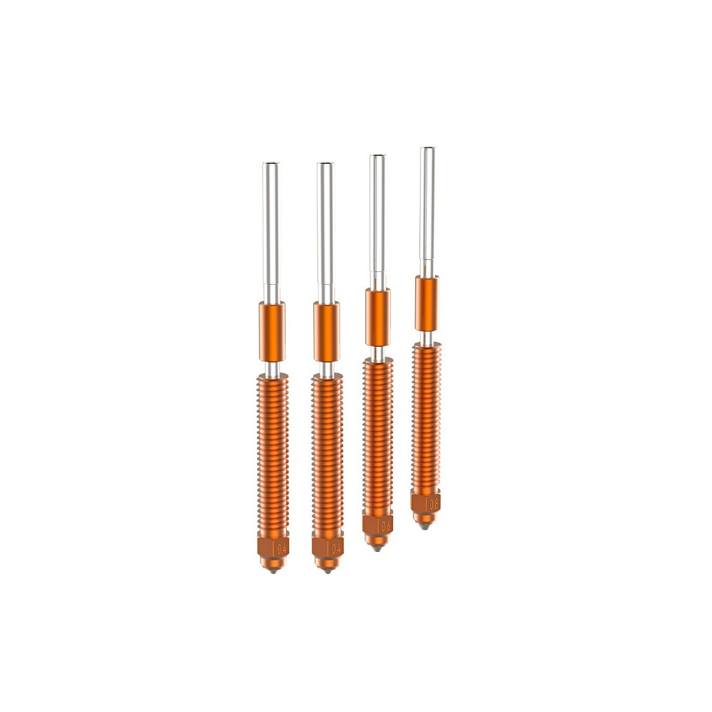 3D spausdintuvo K2PLUS / Creality-Hi purkštukų komplektas "Unicorn" 2x0.4mm 1x0.6mm 1x0.8mm CREALITY