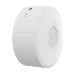 Išmanioji ZigBee TUYA bevielė patalpos sirena, ≥85dB, 5V DC su įkraunama baterija, balta, WOOX