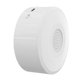 Išmanioji ZigBee TUYA bevielė patalpos sirena, ≥85dB, 5V DC su įkraunama baterija, balta, WOOX
