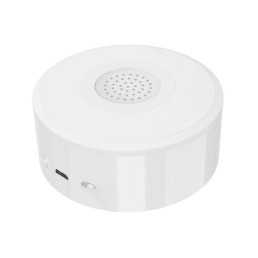 Išmanioji ZigBee TUYA bevielė patalpos sirena, ≥85dB, 5V DC su įkraunama baterija, balta, WOOX