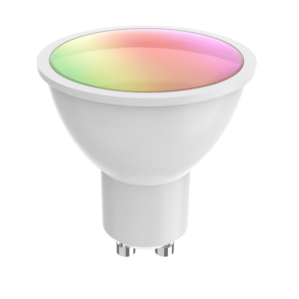 Lemputė LED GU10, 230V, 5.5W, 400lm, 2700K - 6500K, CCT, RGB, išmanioji Wi-Fi, valdoma programėle, TUYA, WOOX