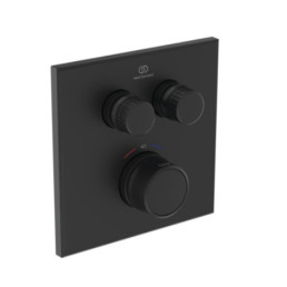 Ideal Standard Ceratherm Navigo potinkinis termostatinis maišytuvas dušui, dvi funkcijos, išorinė dalis, matinė juoda