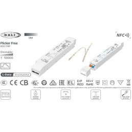 Impulsinis LED maitinimo šaltinis 24Vdc, 4.17A, 100W, DALI2,DT-6, NFC, PUSH DIM,PWM tipo išėjimas