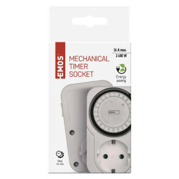 Mechaninis laikmatis TS-MD31, 230V AC, 16A, SCHUKO, EMOS