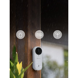 Bevielis lauko durų skambutis Wi-Fi, 5MP, įkraunamas 5200 mAh