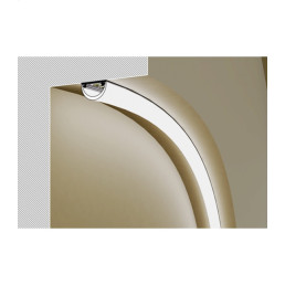 LED profilio komplektas ARC12, 2m, anoduotas, su baltu dangteliu, laikikliais ir aklėmis, TOPMET