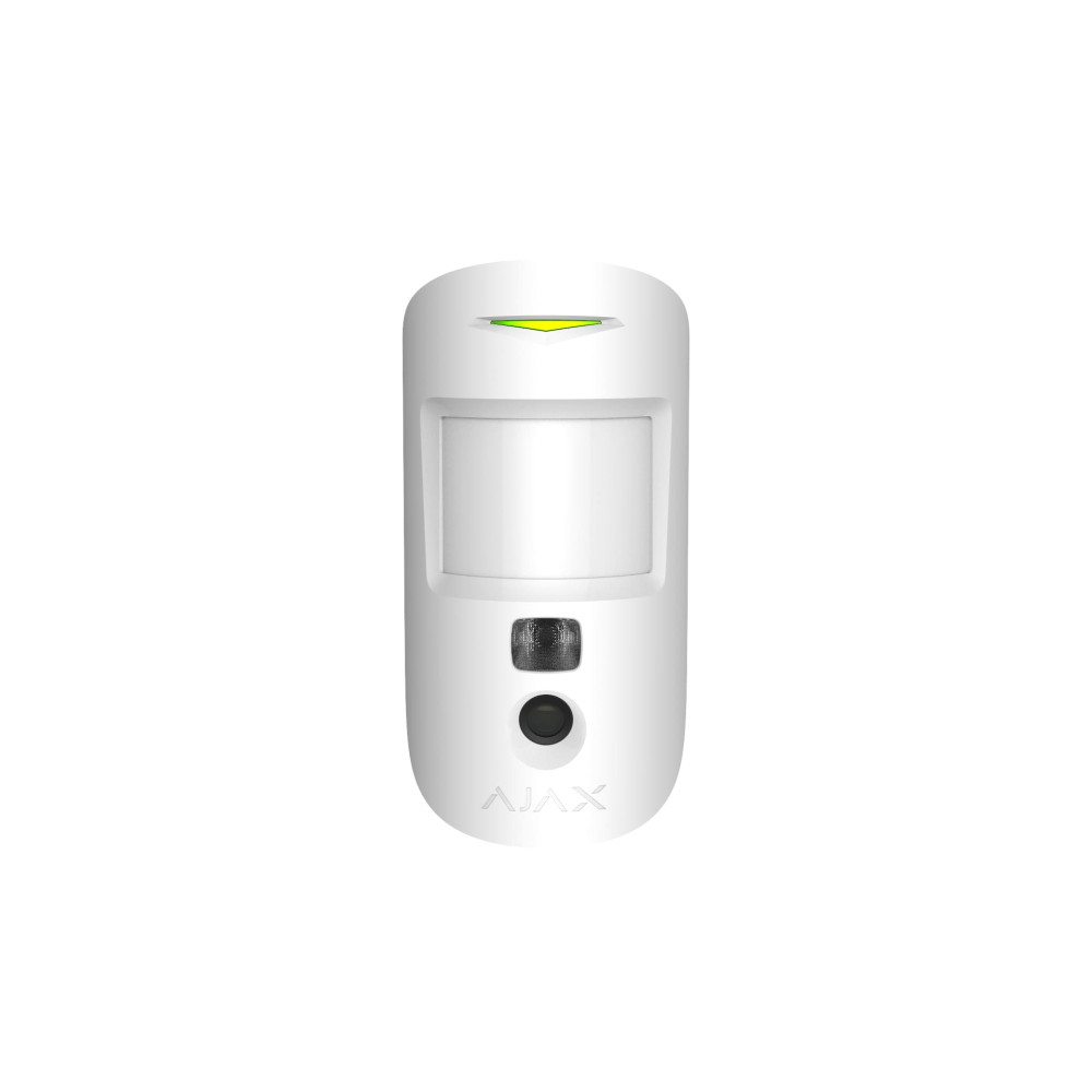 MotionCam bevielis judesio jutiklis su kamera, 12m, 88.5°, PET 20kg, baltas, Ajax