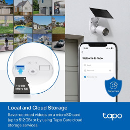 Bevielė lauko Wi-Fi kamera, 2K 3MP, su saulės panele, Color Night Vision, MicroSD iki 512GB