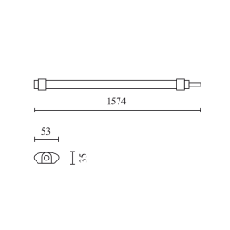 Hermetinis šviestuvas su MW judesio jutikliu TRI-PROOF, 230Vac, 45W, 5400lm, 150cm, IP65, 4000K, LINIX