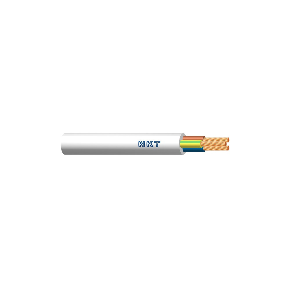 Kabelis H03VV-F 3x1, 300/ 300 V baltas, daugiagyslis