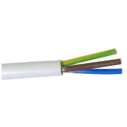 Kabelis H03VV-F 2x0,75 300/ 300 V, baltas, daugiagyslis