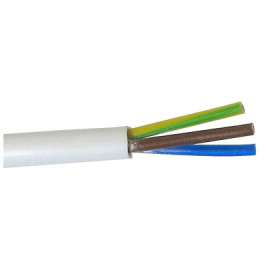 Kabelis H03VV-F 2x0,75 300/ 300 V, baltas, daugiagyslis