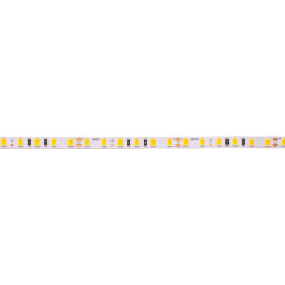LED juosta, 5m ritė, 24V 9.6W/ m, nehermetiška IP20, 5mm PCB, šiltai balta 3000K
