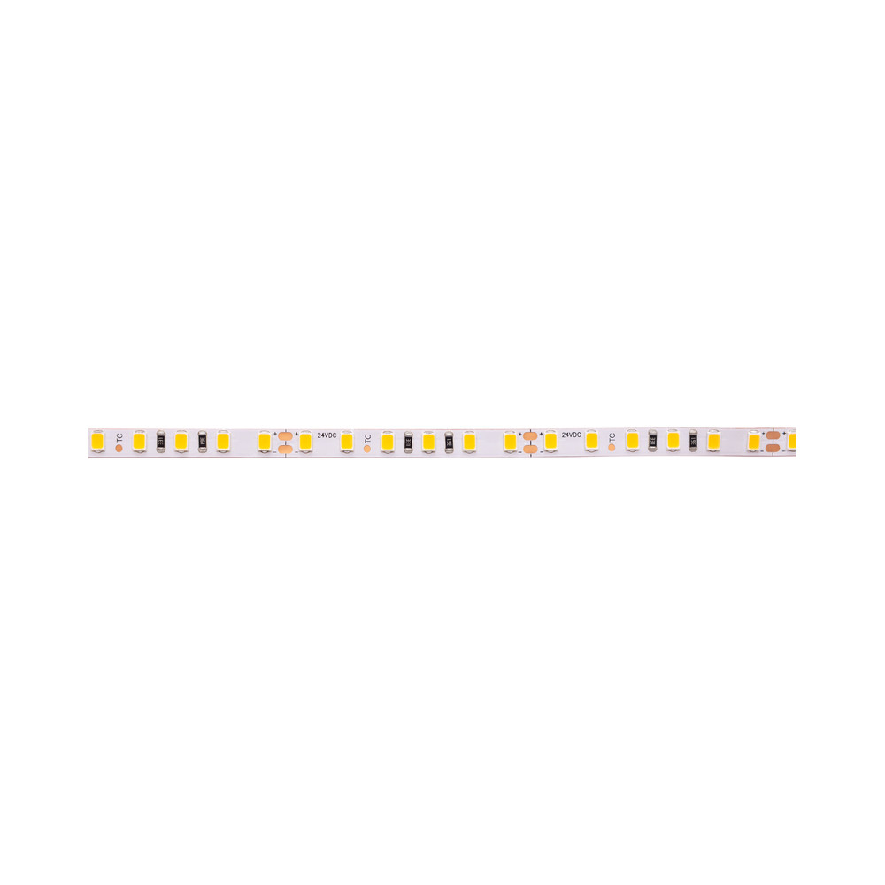 LED juosta, 5m ritė, 24V 9.6W/ m, nehermetiška IP20, 5mm PCB, šiltai balta 3000K