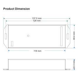 LED valdiklis DIM / CCT / RGB + CCT MATTER over Wi-Fi, 12V - 48V DC, iki 480W, 5A/ CH