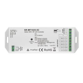 LED valdiklis DIM / CCT / RGB + CCT MATTER over Wi-Fi, 12V - 48V DC, iki 480W, 5A/ CH