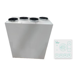 Rekuperatorius ENSY XBO 300BH vert. deš.p. 344 m³/ h su vid. pašildytuvu , Wi-Fi ir Bluetooth valdikliu