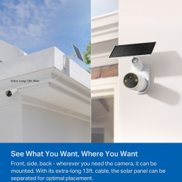 Bevielė Wi-Fi kamera su saulės panele, 4K 8MP, IP66, 2.4GHz + 5 GHz, Color Night Vision
